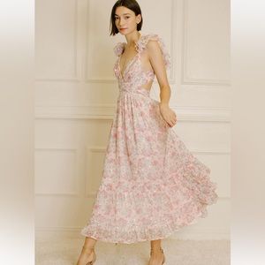 Floral Pink Maxi Dress